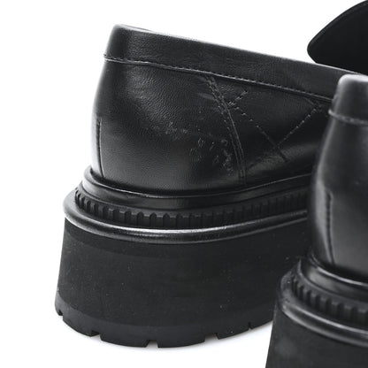 Chanel Calfskin Quilted CC Mocassin Loafers 38 Black 10 of 10