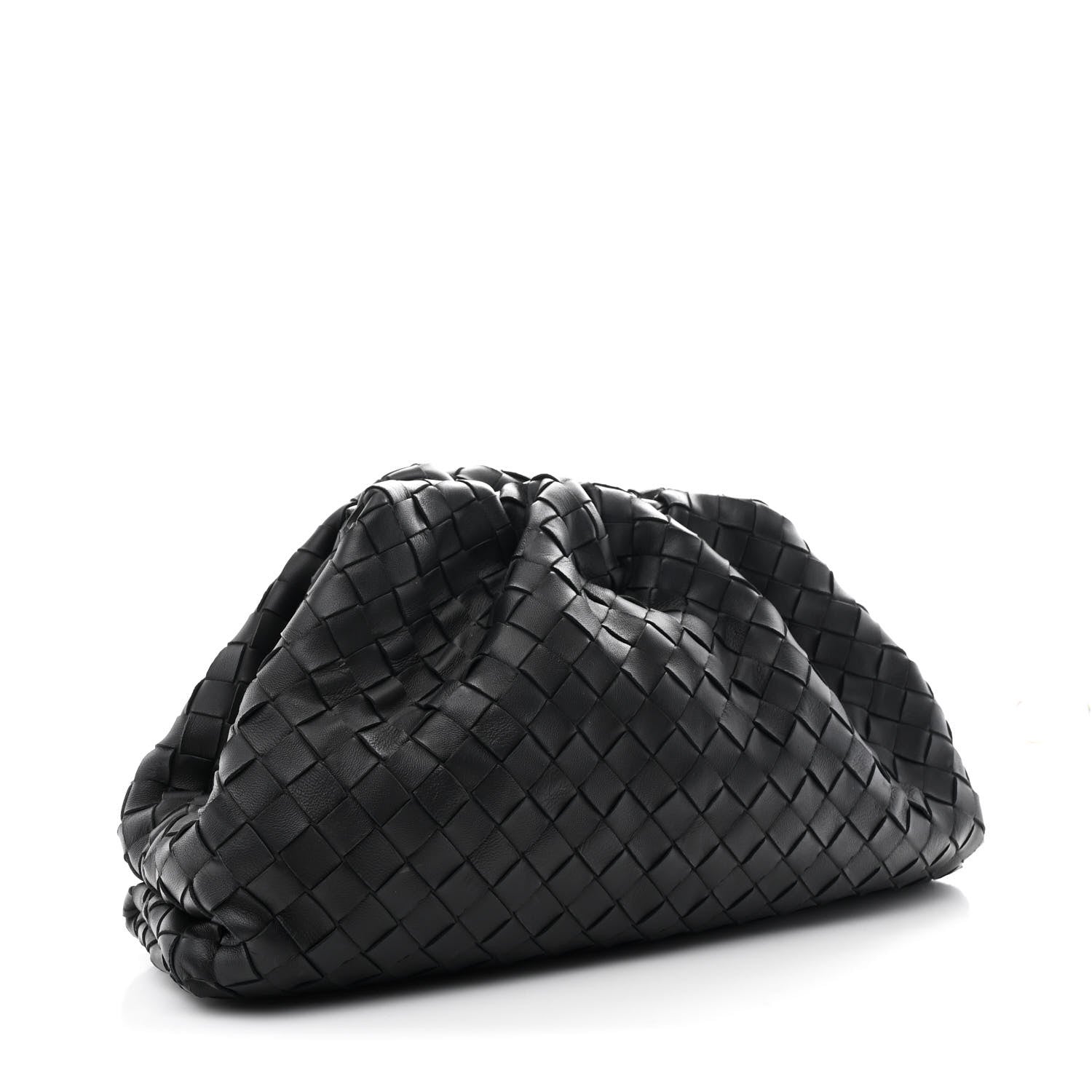 Bottega Veneta Nappa Maxi Intrecciato The Pouch Oversized Clutch Black 3 of 9