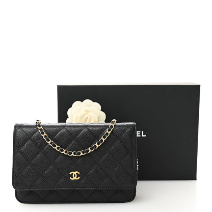 Chanel Caviar Quilted Wallet On Chain WOC Black 11 of 11