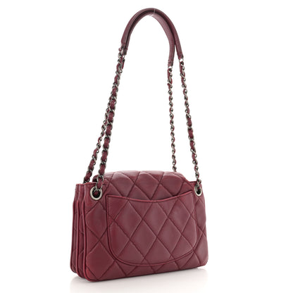 Chanel Lambskin Quilted Accordion Flap Burgundy 3 of 16