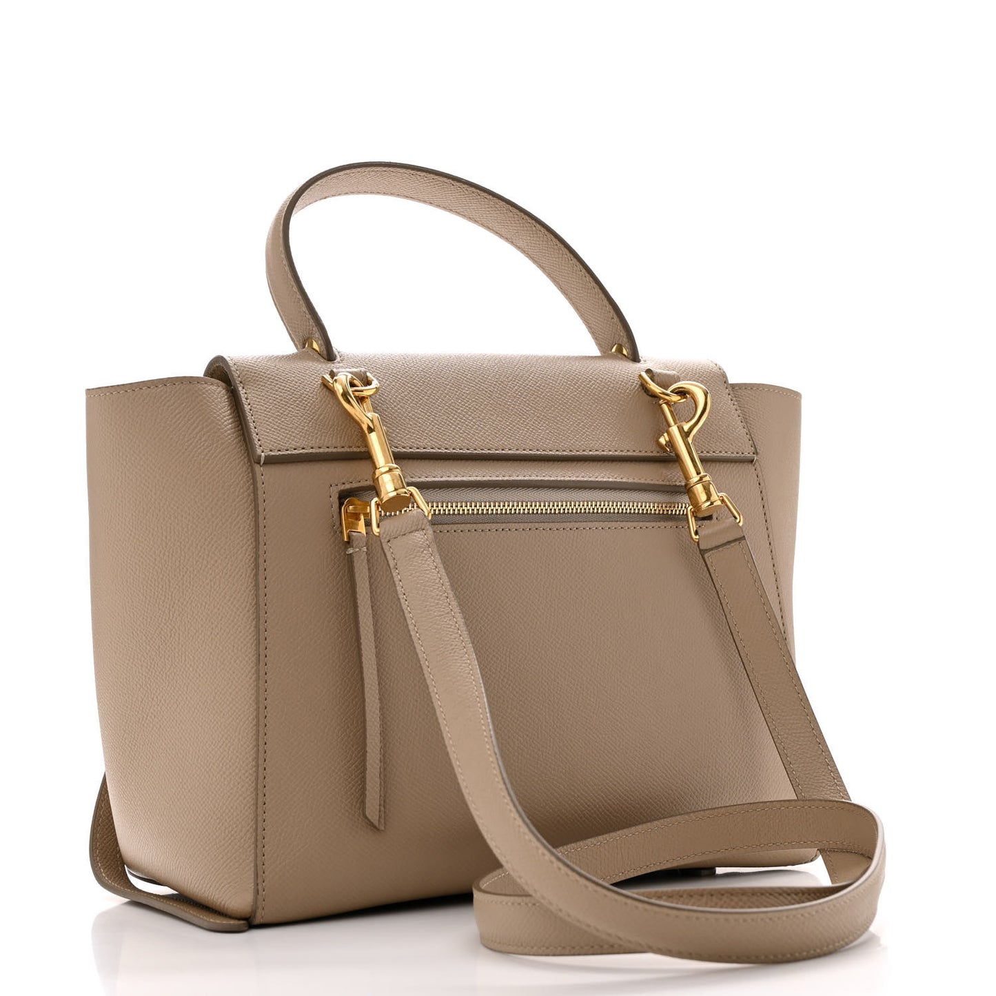 Grained Calfskin Micro Belt Bag Light Taupe