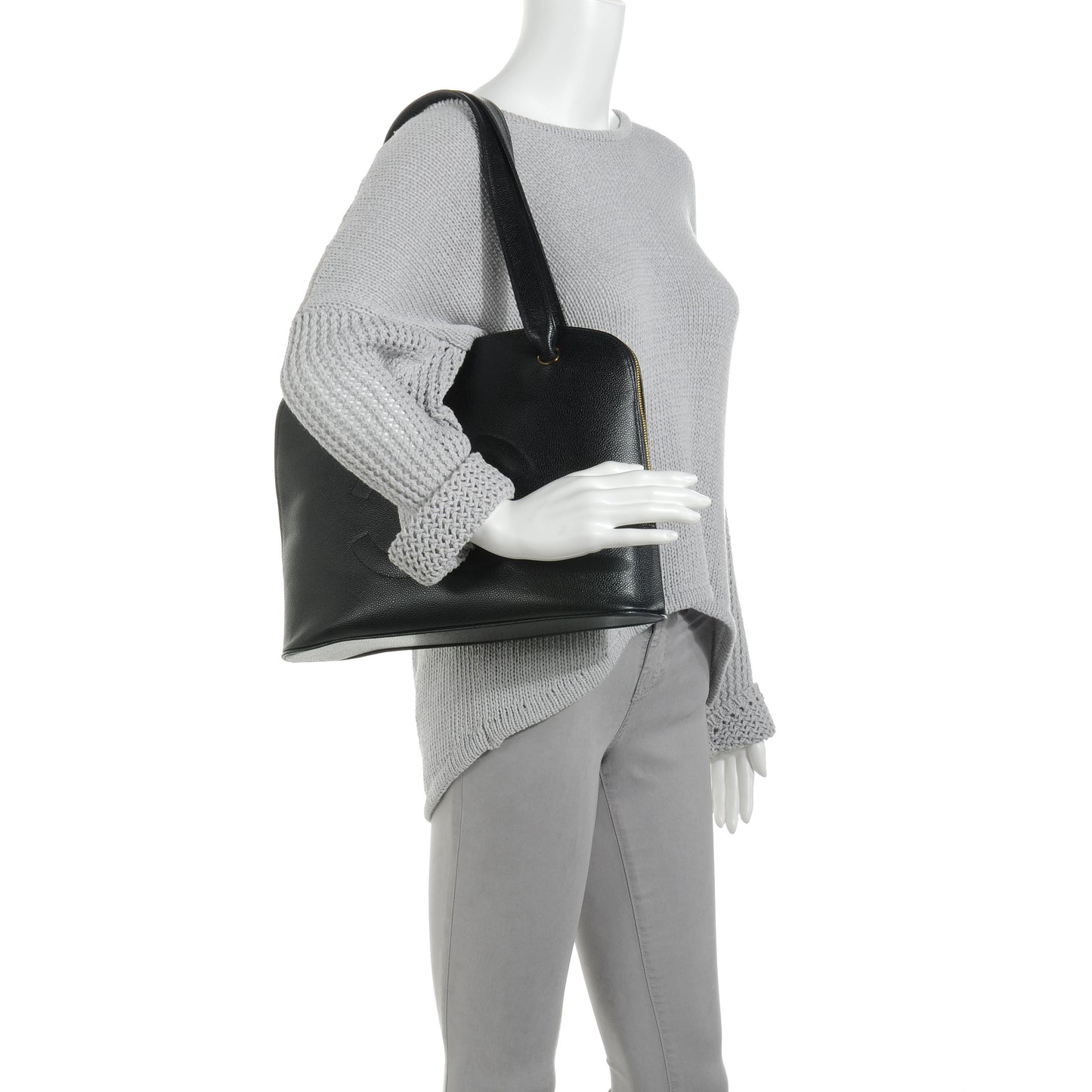 Caviar CC Shoulder Bag Black