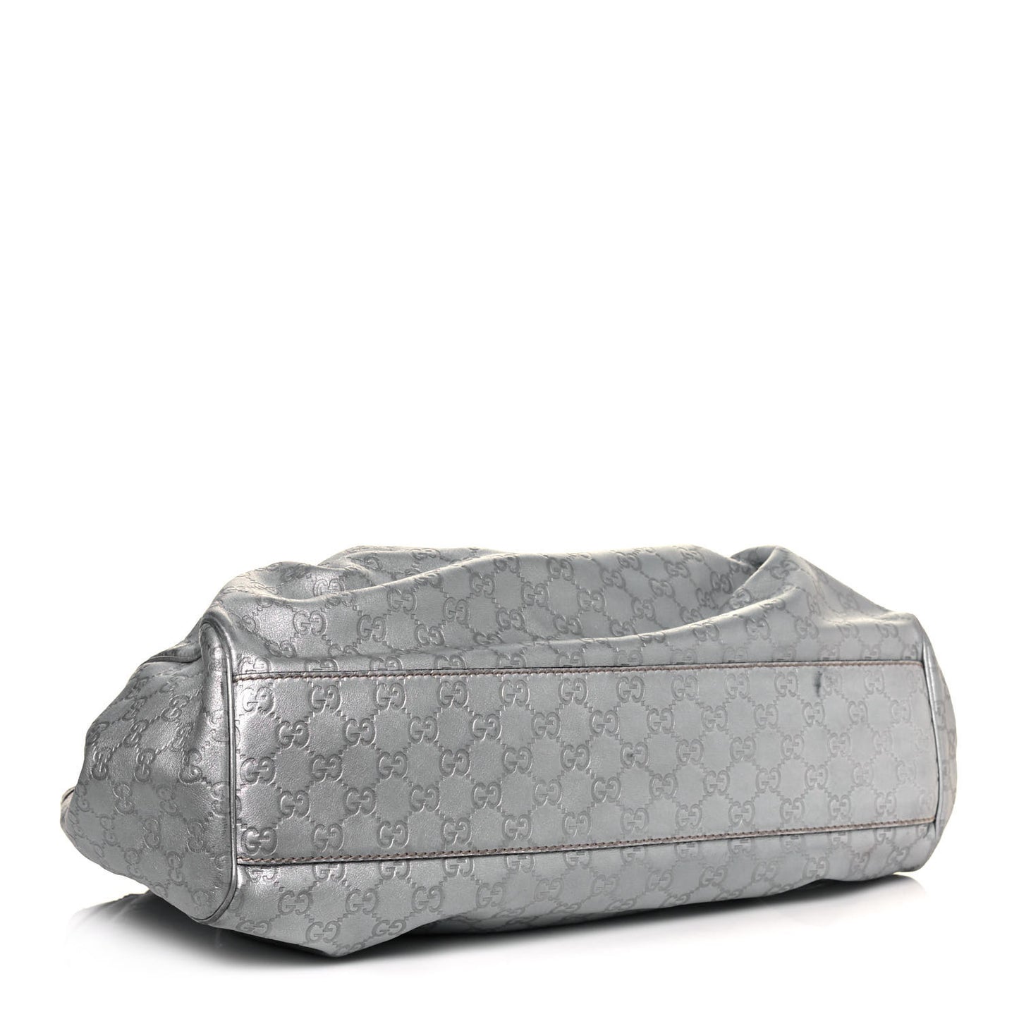 Guccissima Large Sukey Tote Silver