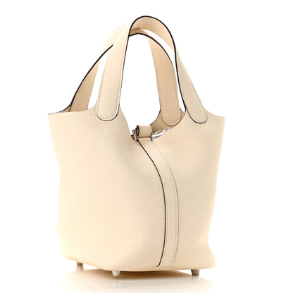 Hermes Taurillon Clemence Picotin Lock 18 PM Nata 3 of 11