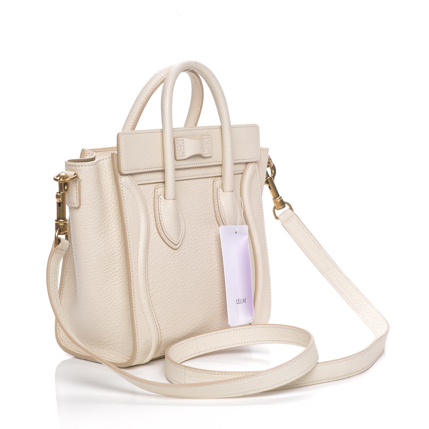 Celine Goatskin Nano Luggage White 3 of 6