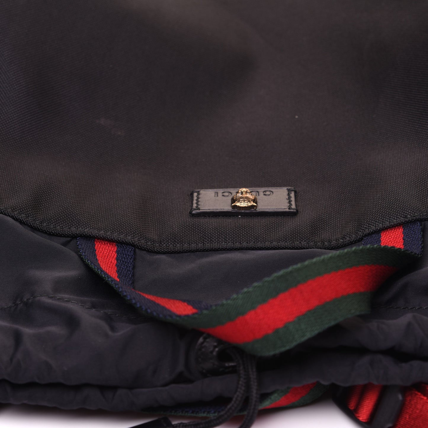 Techno Canvas Web Drawstring Backpack Black