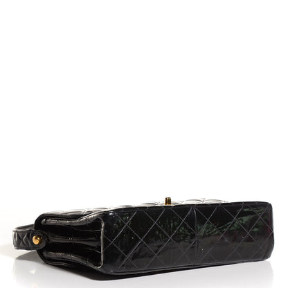 Chanel Patent Quilted Medium Double Sided Flap Black 4 of 9