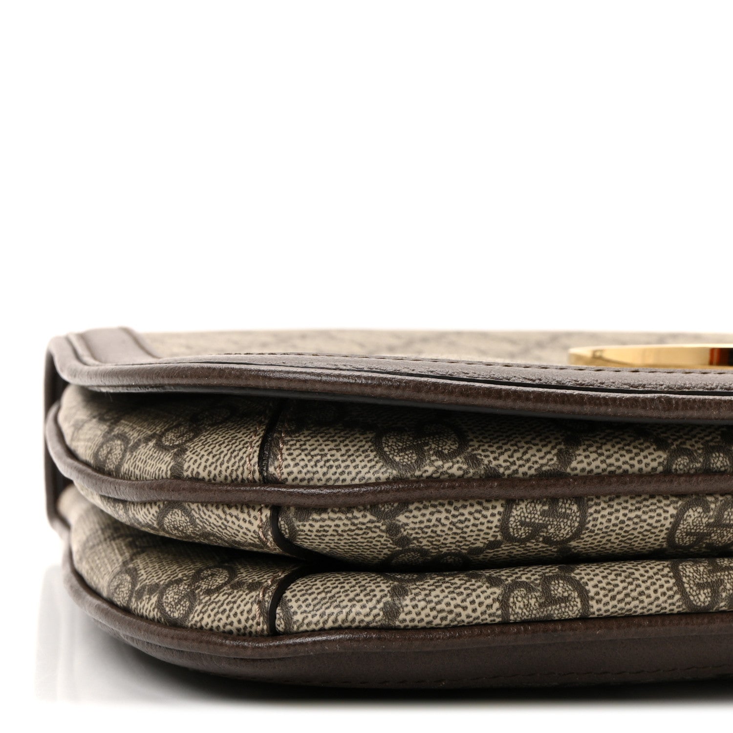 Gucci GG Supreme Monogram Textured Dollar Calfskin Web Medium
