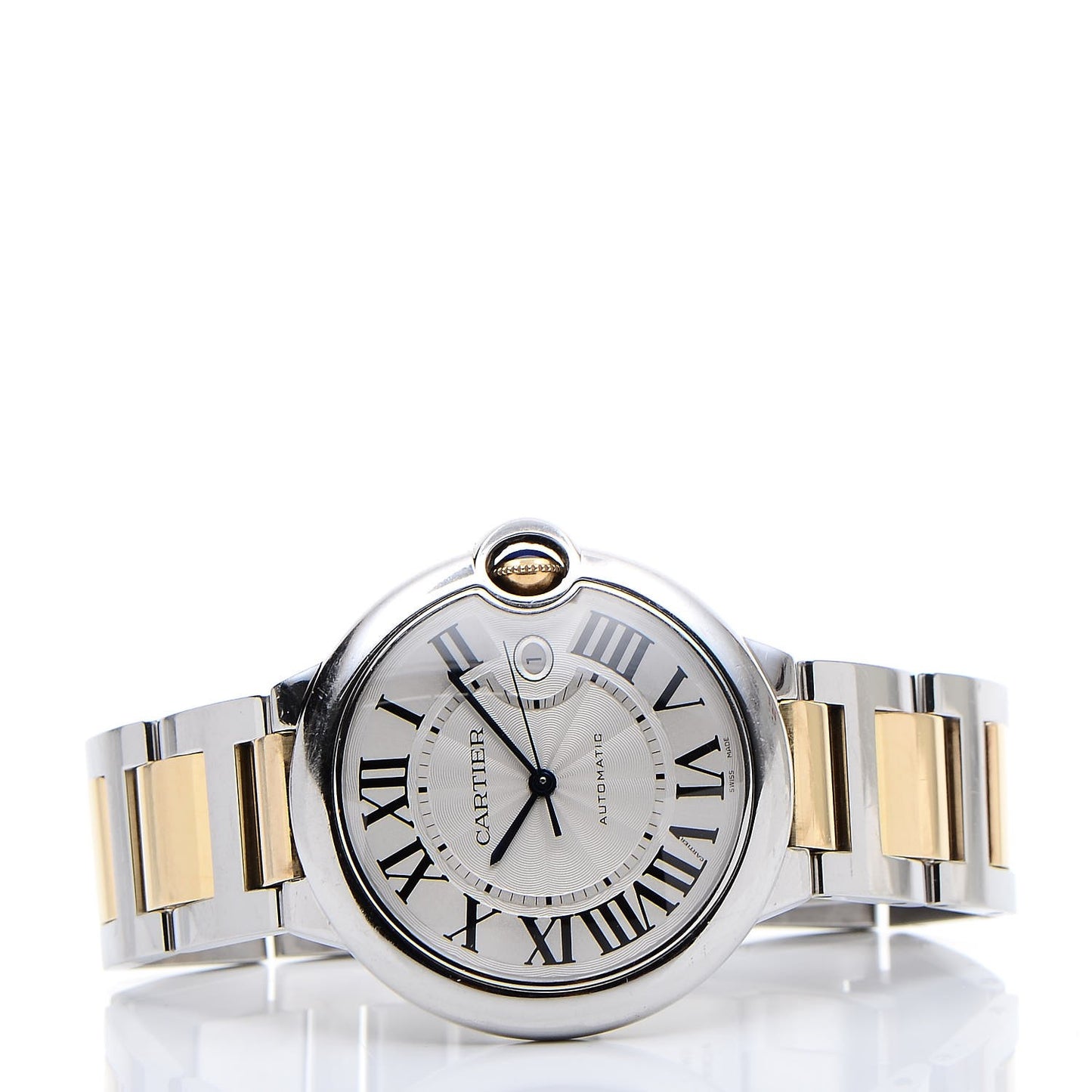 Stainless Steel 18K Yellow Gold 42mm Ballon Bleu De Automatic Watch