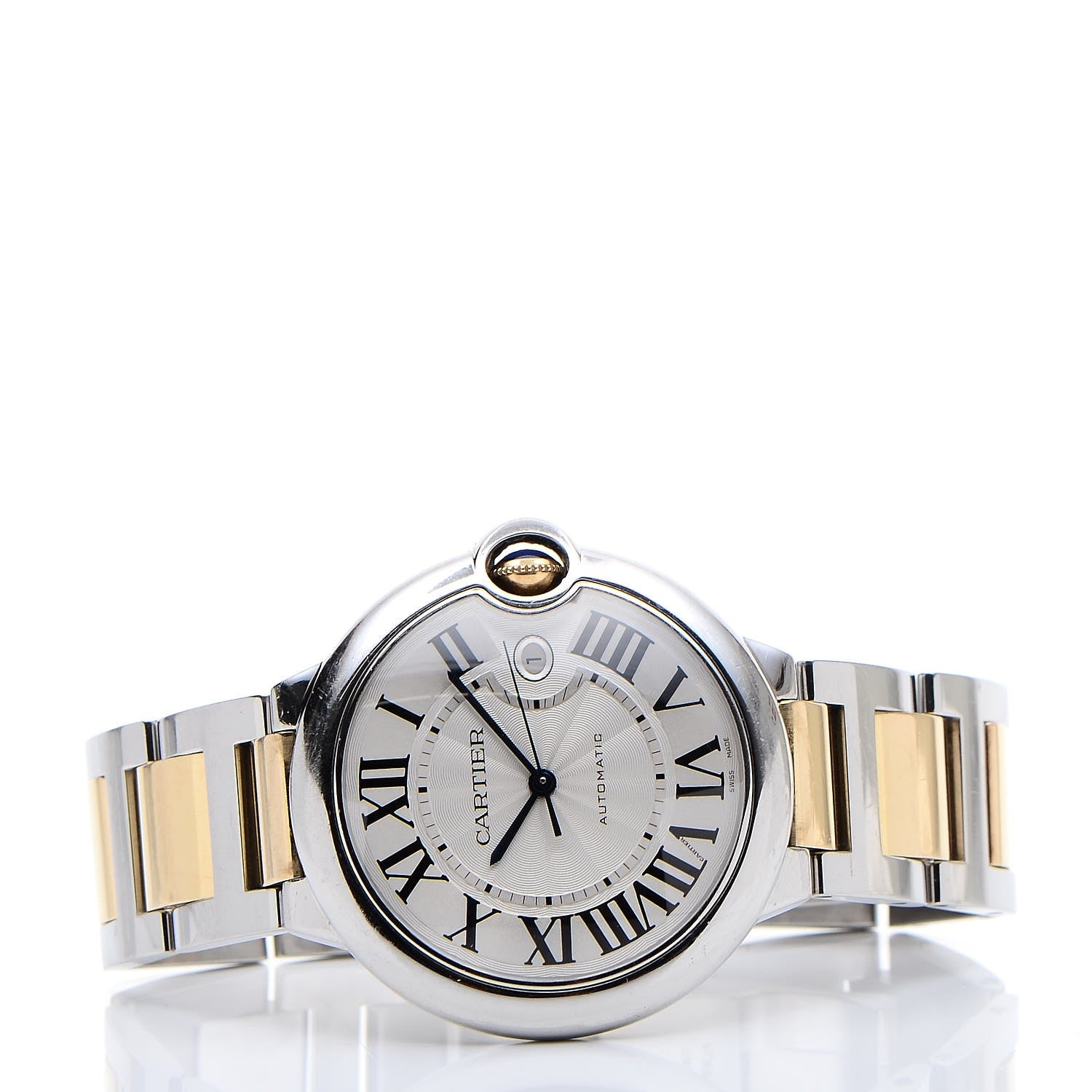 Cartier Stainless Steel 18K Yellow Gold 42mm Ballon Bleu De Automatic Watch 3 of 7