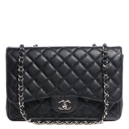Chanel Caviar Jumbo Single Flap Black 1 of 8