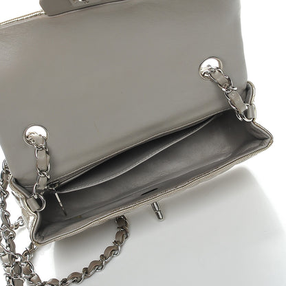 Chanel Striated Patent Quilted Mini Rectangular Flap Gold 5 of 7