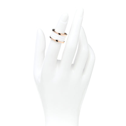 Bulgari 18K Rose Gold White Ceramic B.Zero1 Four-Band Ring 48 4.5 2 of 4