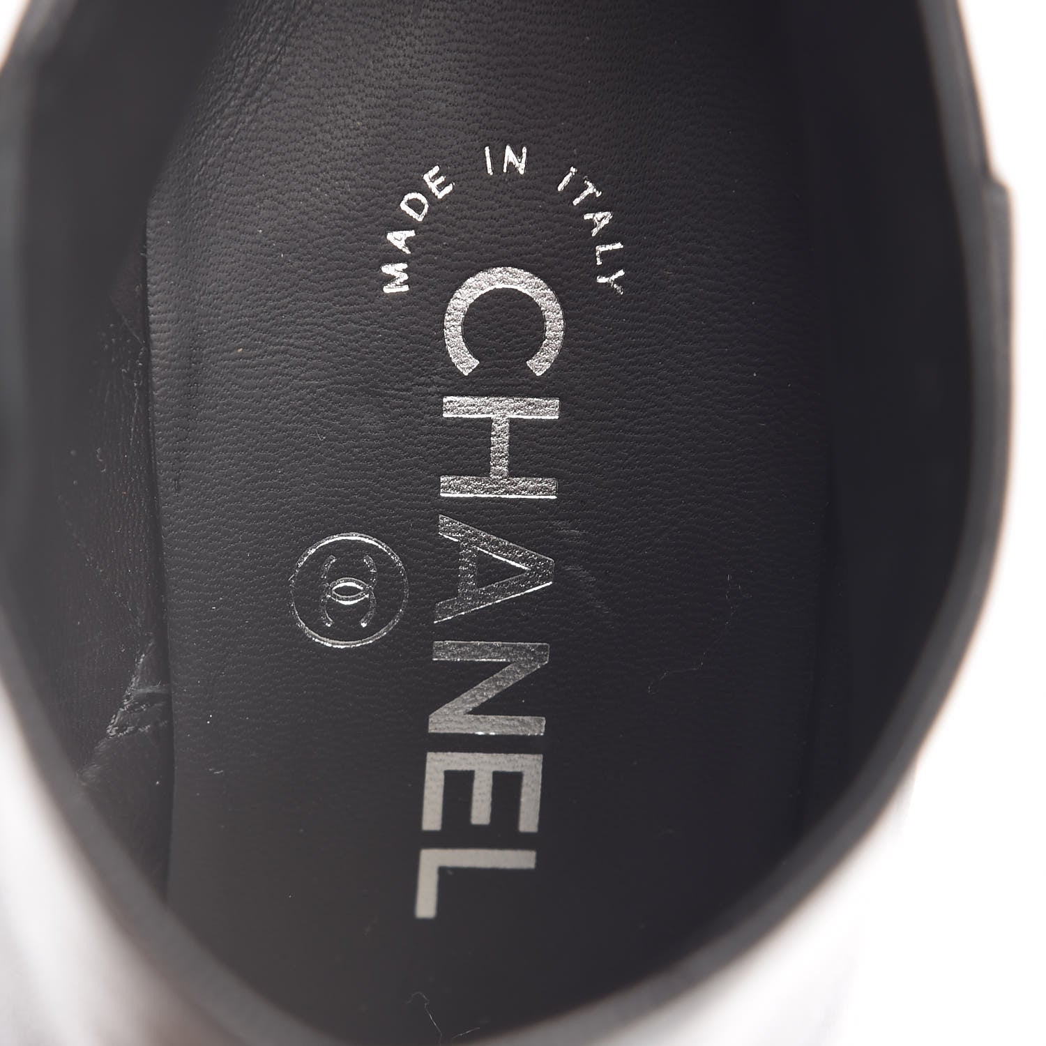 Chanel Lambskin Suede CC Platform Ankle Boots 38 Black 7 of 13
