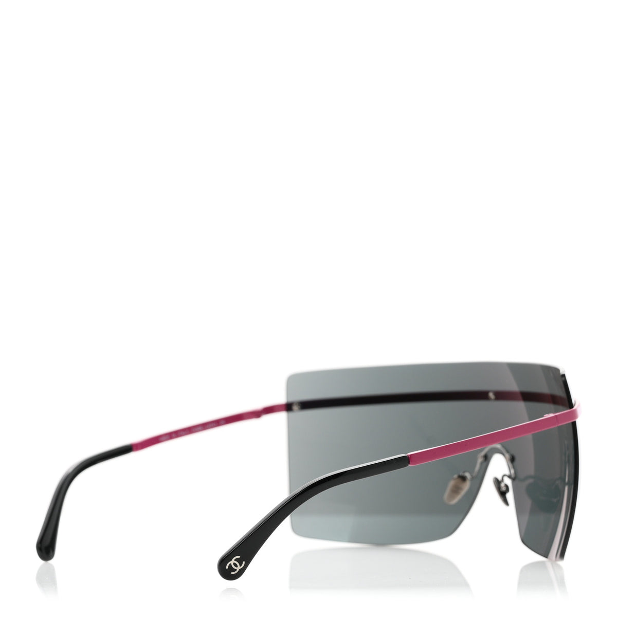 Acetate Shield Quilted Sunglasses 71655 White Red