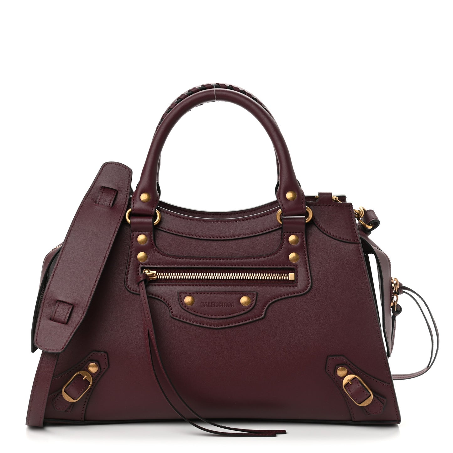 Smooth Calfskin Brass Hardware Neo Classic S City Burgundy