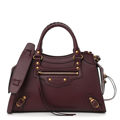 Balenciaga Smooth Calfskin Brass Hardware Neo Classic S City Burgundy 1 of 11
