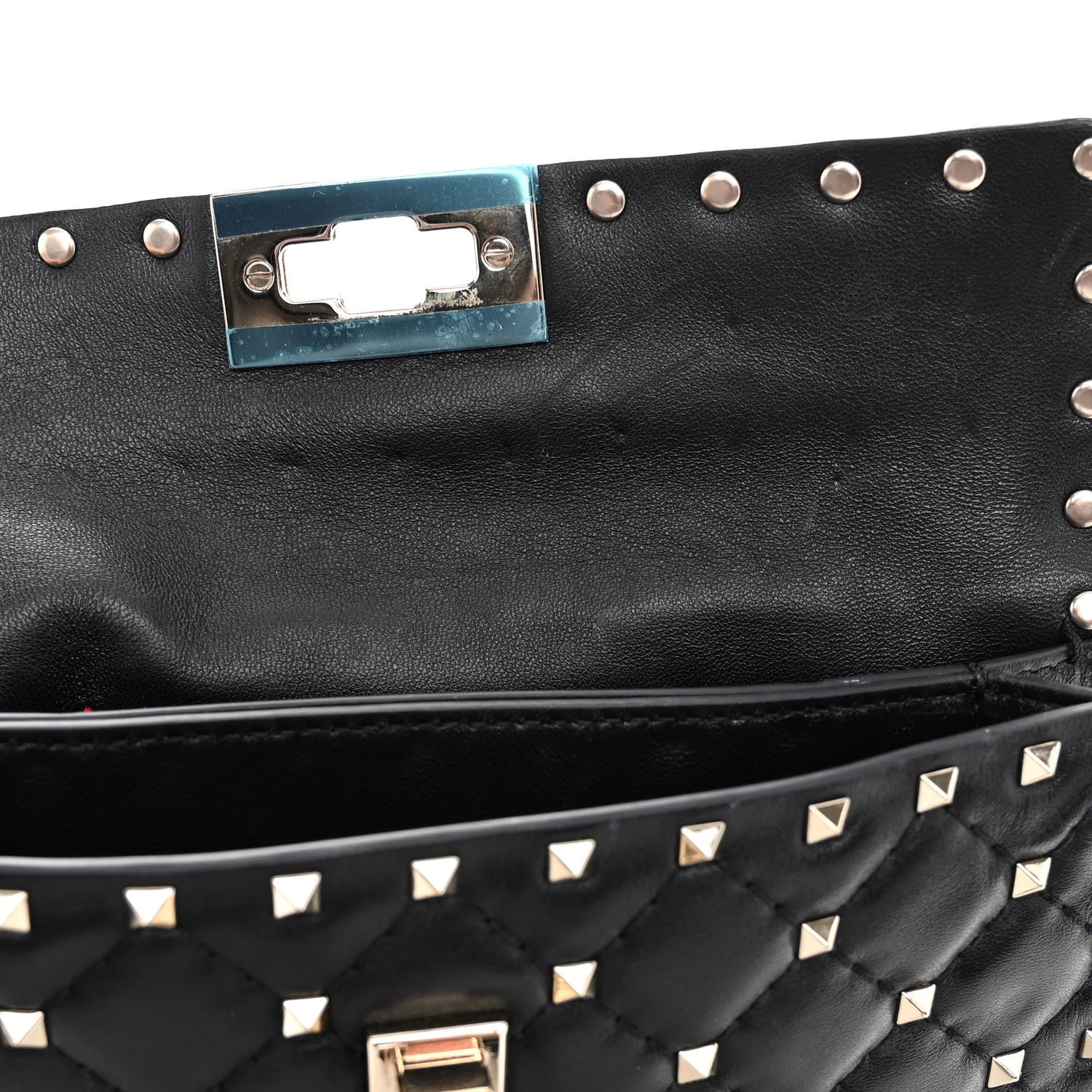 Valentino Garavani Lambskin Rockstud Spike Crossbody Bag Black 10 of 11