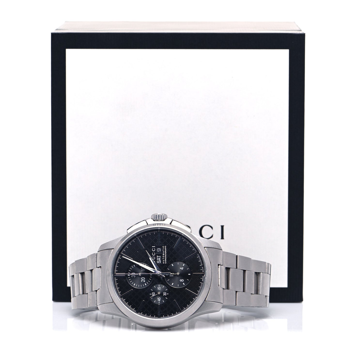 Stainless Steel 44mm G-Timeless Chronograph Automatic Watch Black