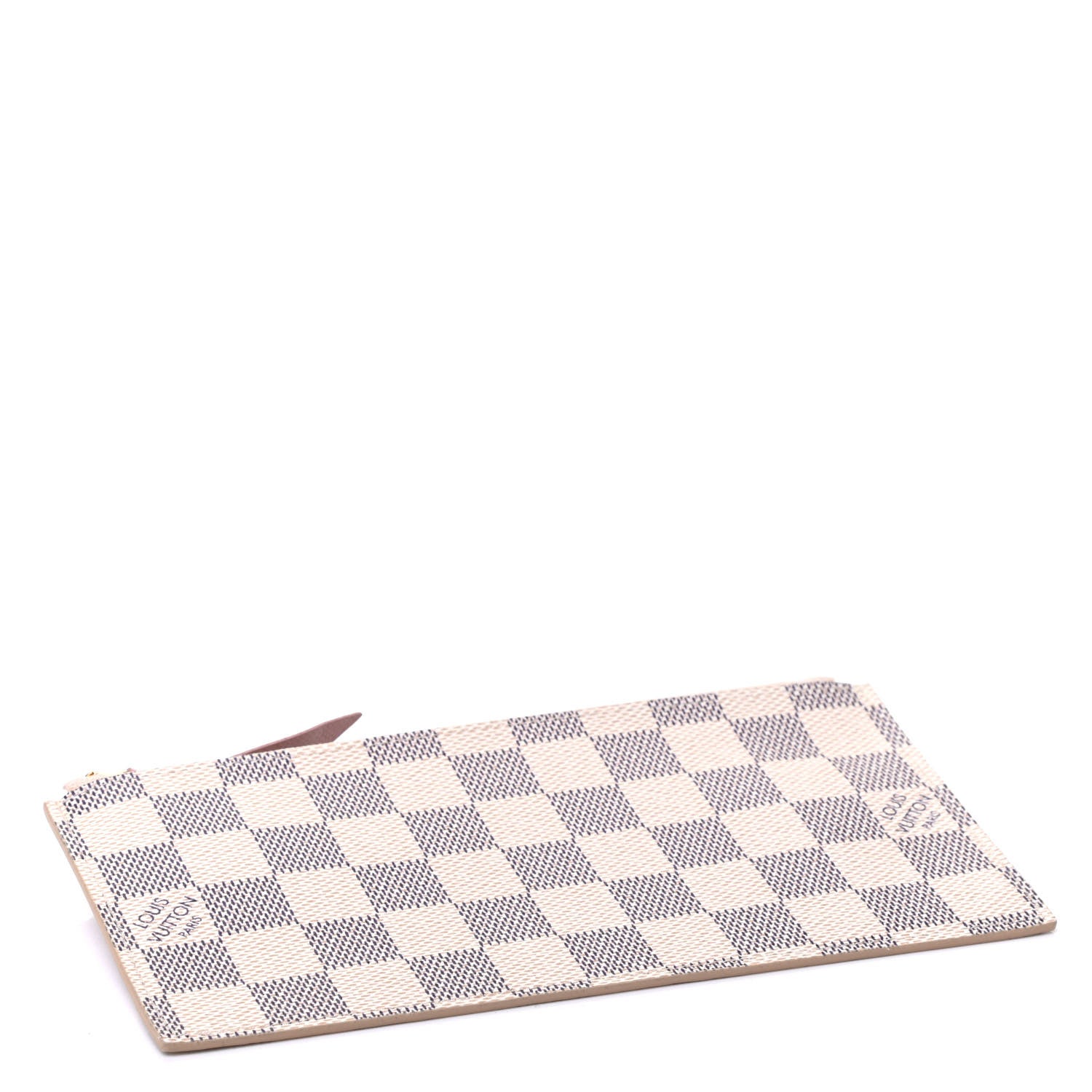 Louis Vuitton Damier Azur Felicie Chain Wallet Zippered Insert Rose Ballerine 3 of 4