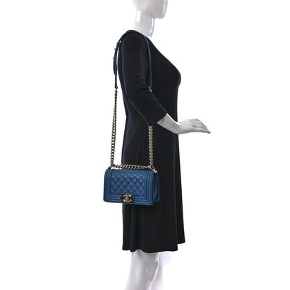 Chanel Calfskin Quilted Small Boy Flap Blue 2 of 13