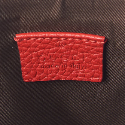 Gucci Pebbled Calfskin Animalier Tiger Zip Pouch Red 8 of 8