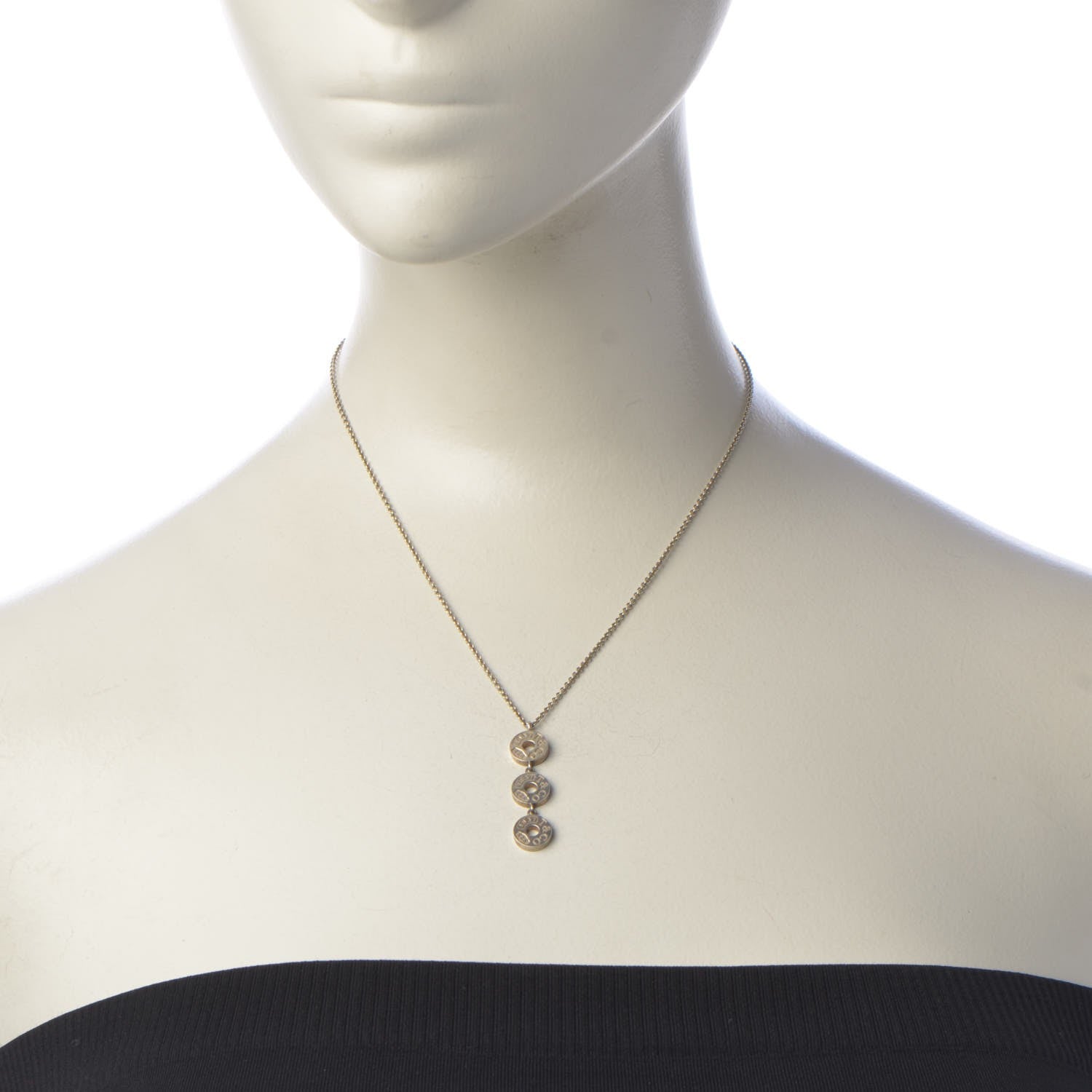 Tiffany Sterling Silver 1837 Triple Circle Drop Pendant Necklace 2 of 7