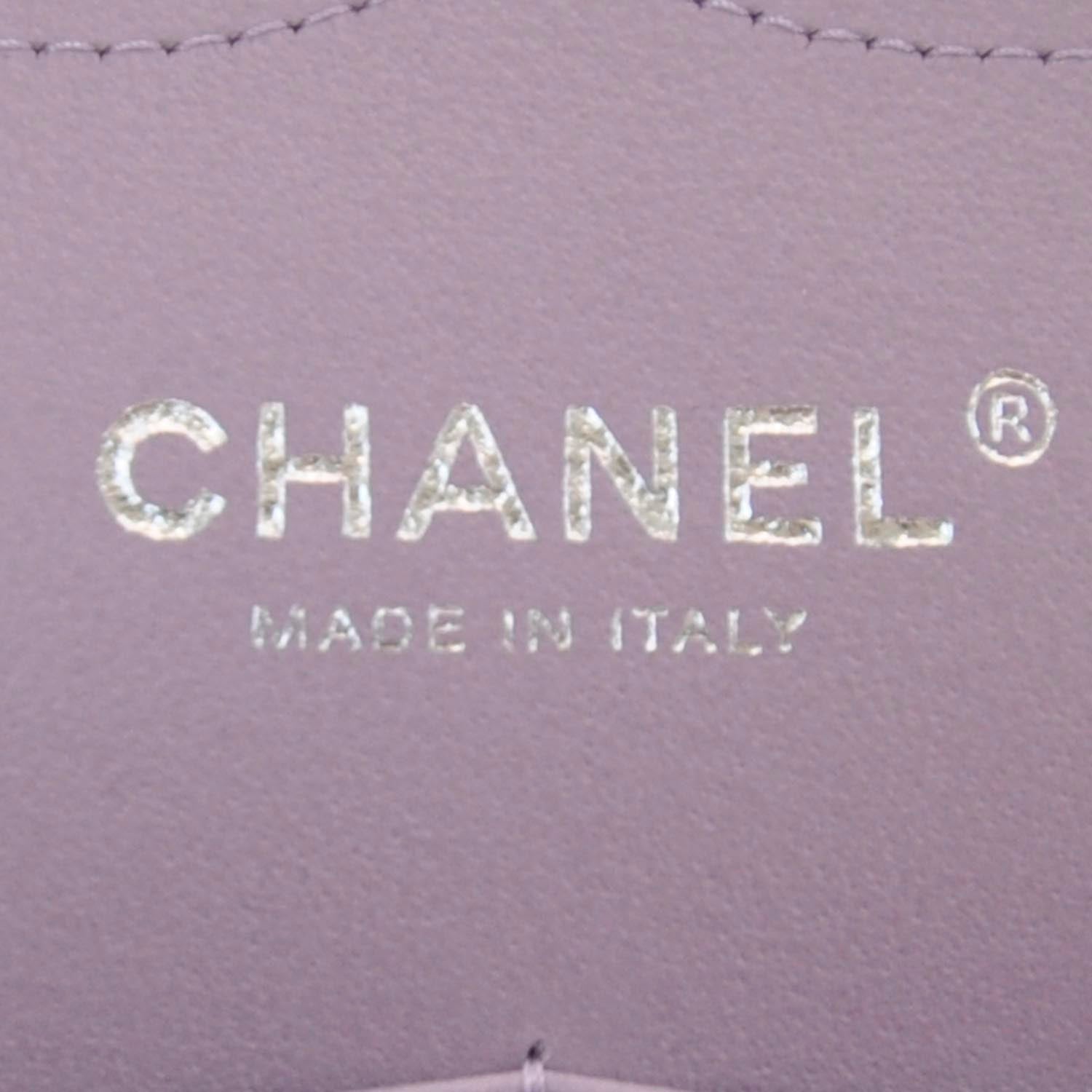 Chanel Lambskin Quilted Jumbo Double Flap Lilac 8 of 12