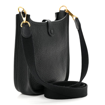 Hermes Taurillon Clemence Evelyne TPM Black 3 of 11