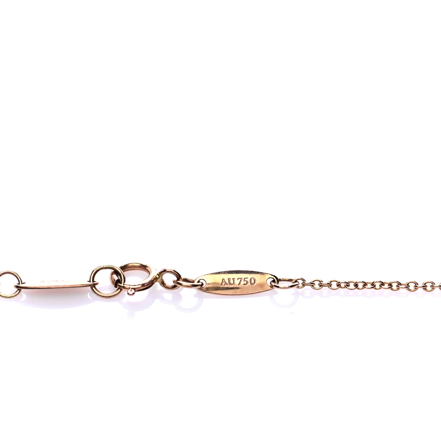 18K Rose Gold 16mm Elsa Peretti Open Heart Pendant Necklace