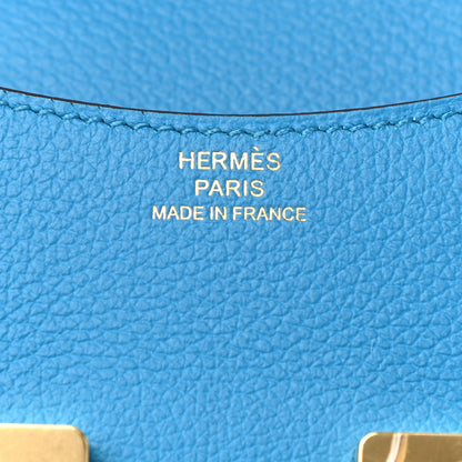 Hermes Evercolor Bi-Color Constance Slim Wallet Bleu Frida Rose Mexico 7 of 8