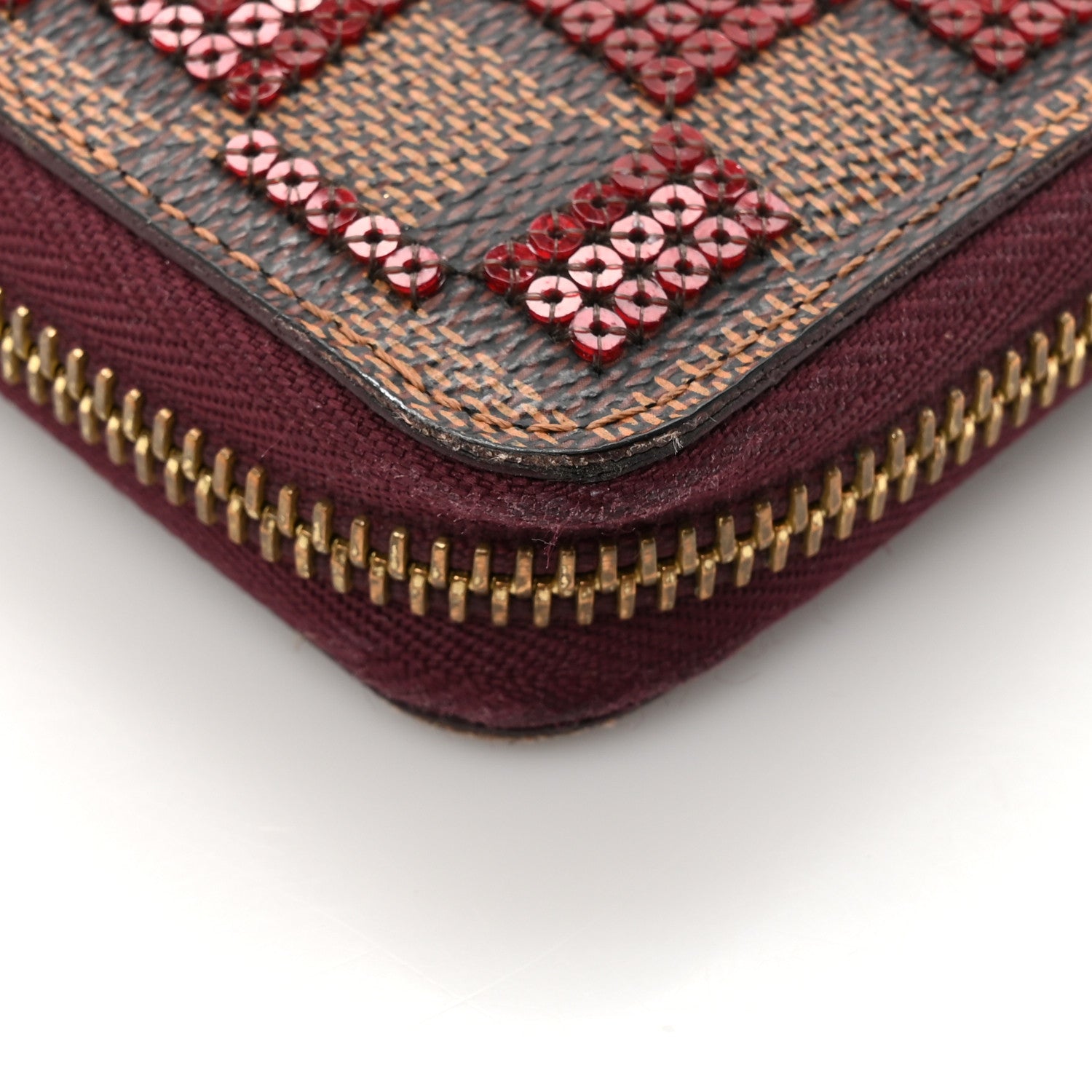 Louis Vuitton Damier Paillettes Zippy Wallet Red 12 of 12