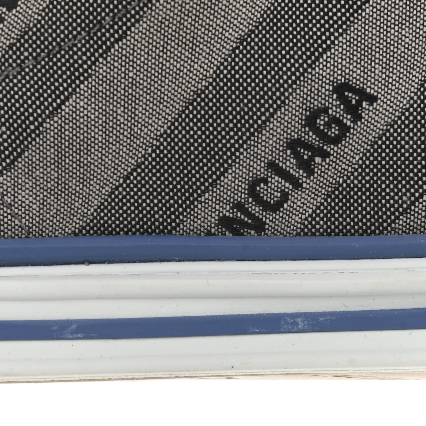 Canvas Jacquard Diagonal Allover Logo Womens Match Graffiti Sneakers 40 Grey