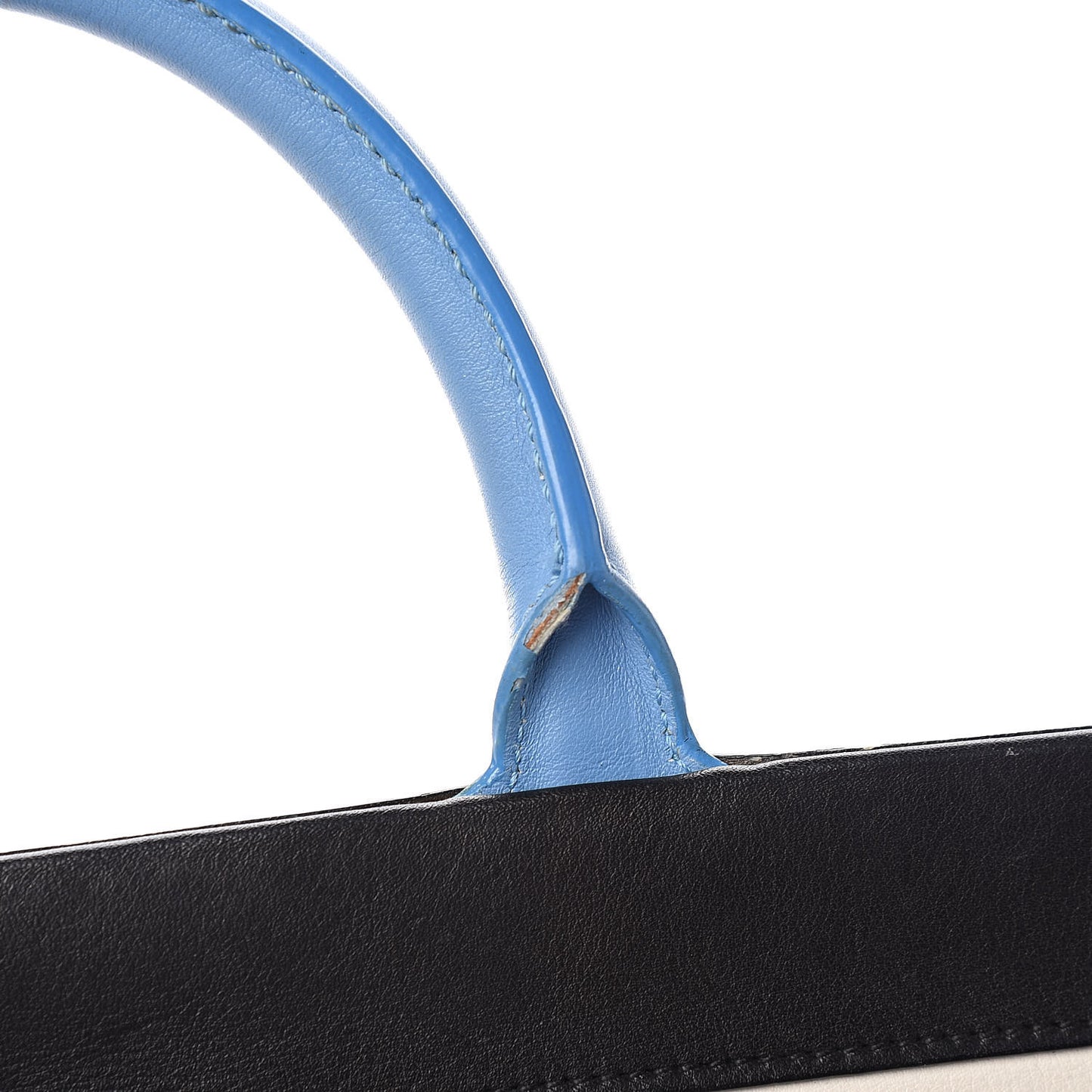 Calfskin Small Cabas Rive Gauche Bag Black Red Yellow White