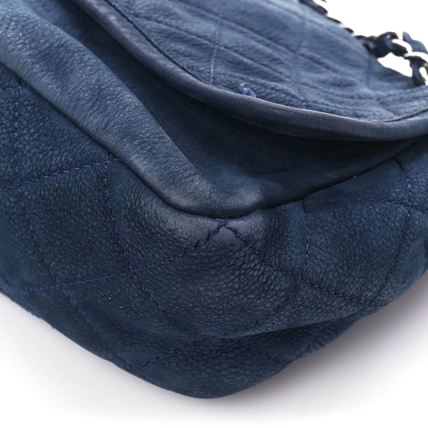 Chanel Ultra Soft Suede Calfskin Medium Natural Beauty Flap Bag Blue 11 of 11