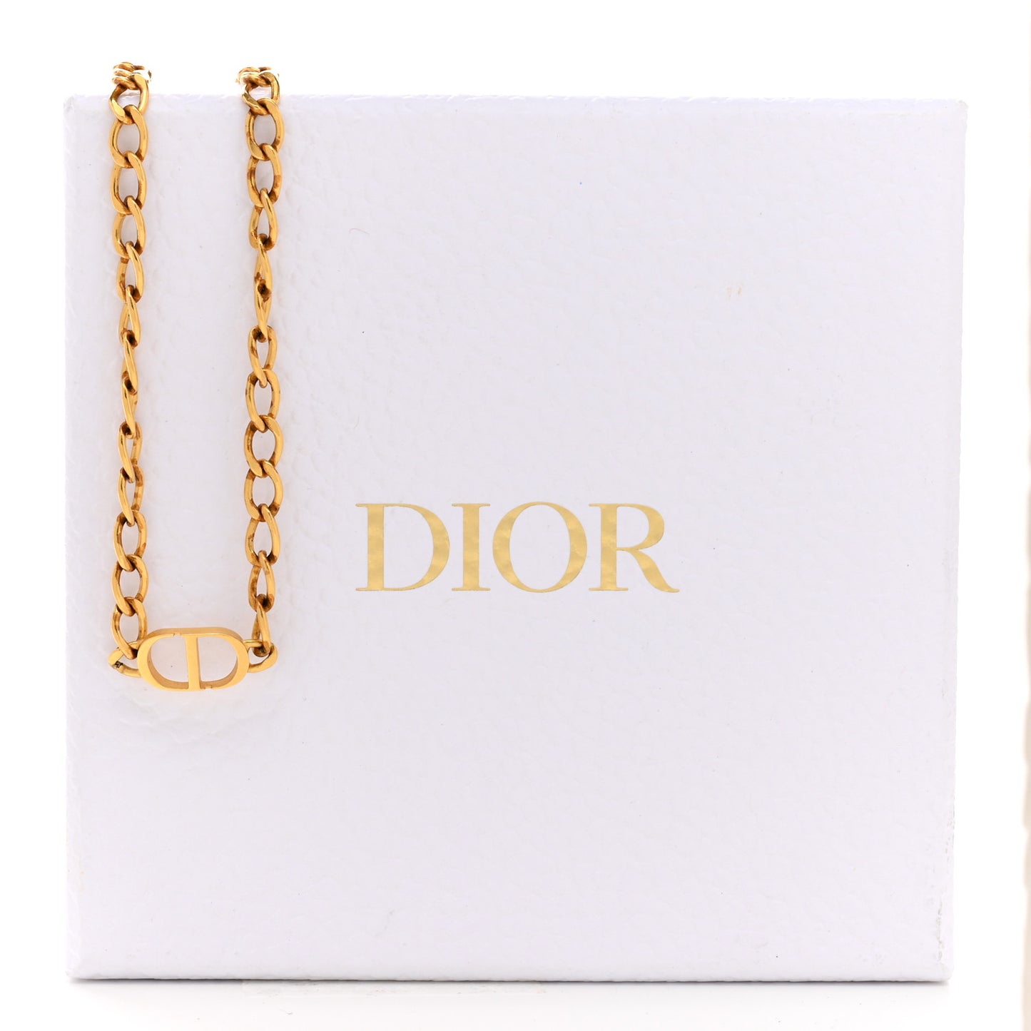 Metal Petit CD Choker Necklace Gold