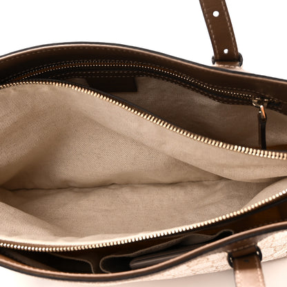 Gucci GG Supreme Monogram Calfskin Small Nice Tote New Mystic White Beige Brown 5 of 10