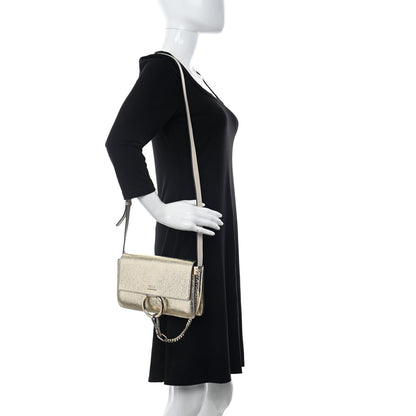 Chloe Metallic Calfskin Small Faye Shoulder Bag Gold 2 of 9