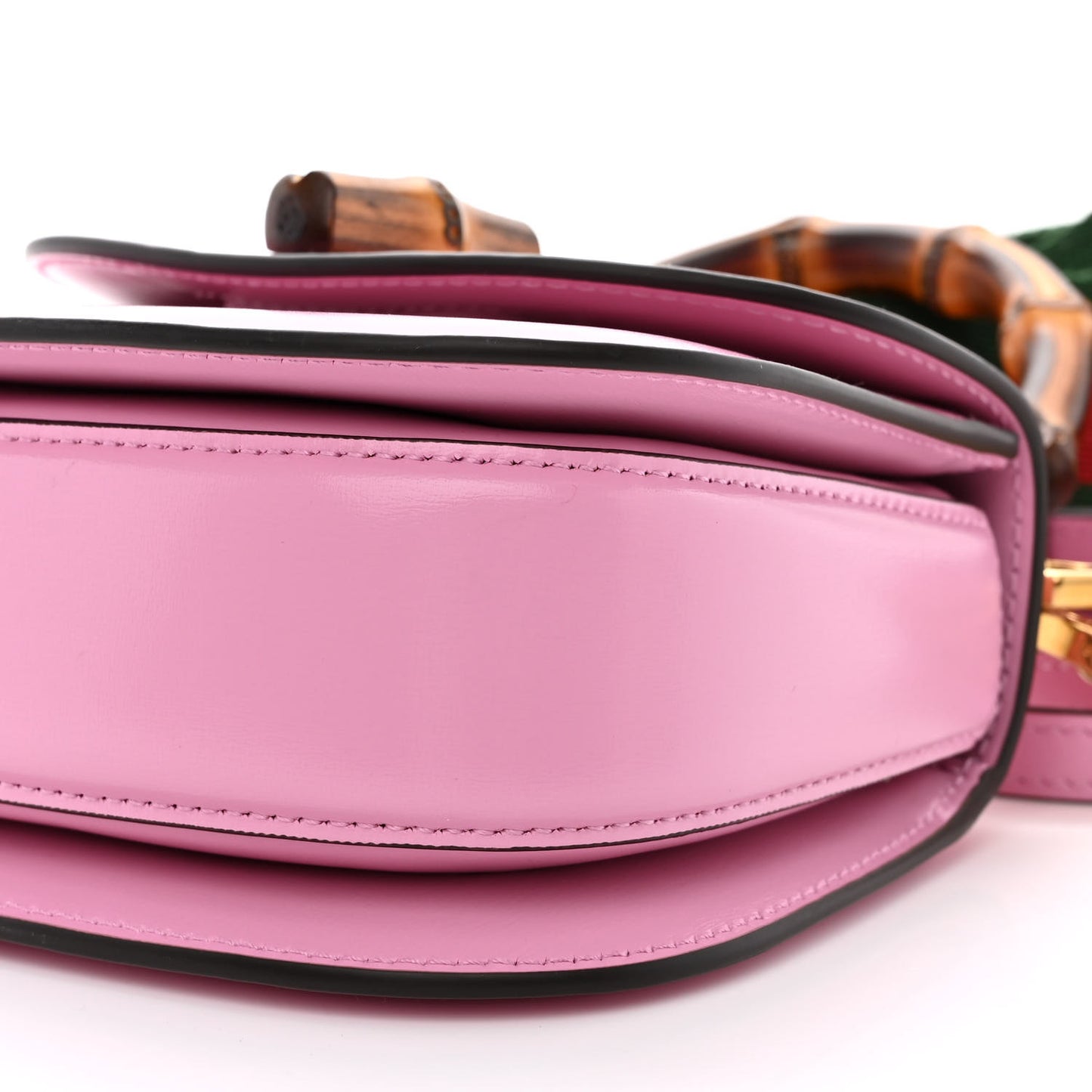 Boarded Dyana Lux Calfskin Web Mini Bamboo 1947 Top Handle Bag Nice Pink