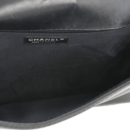 Chanel Calfskin Quilted Double Stitch New Medium Boy Flap Black 5 of 14