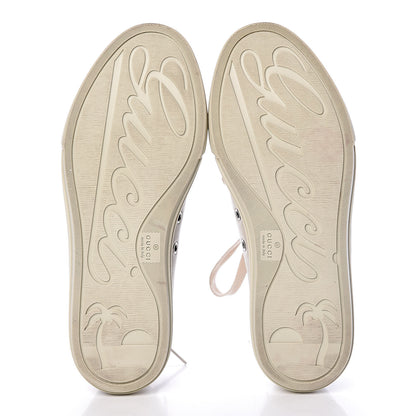 Gucci Calfskin Miro Soft Mens Lace Up Sneakers 5.5 Mystic White 11 of 12