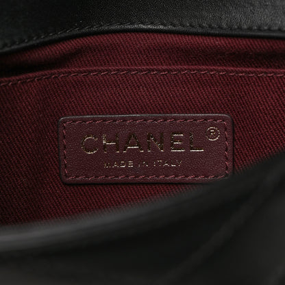 Chanel Calfskin Chevron Stitched Coco Waist Bag Black 6 of 9