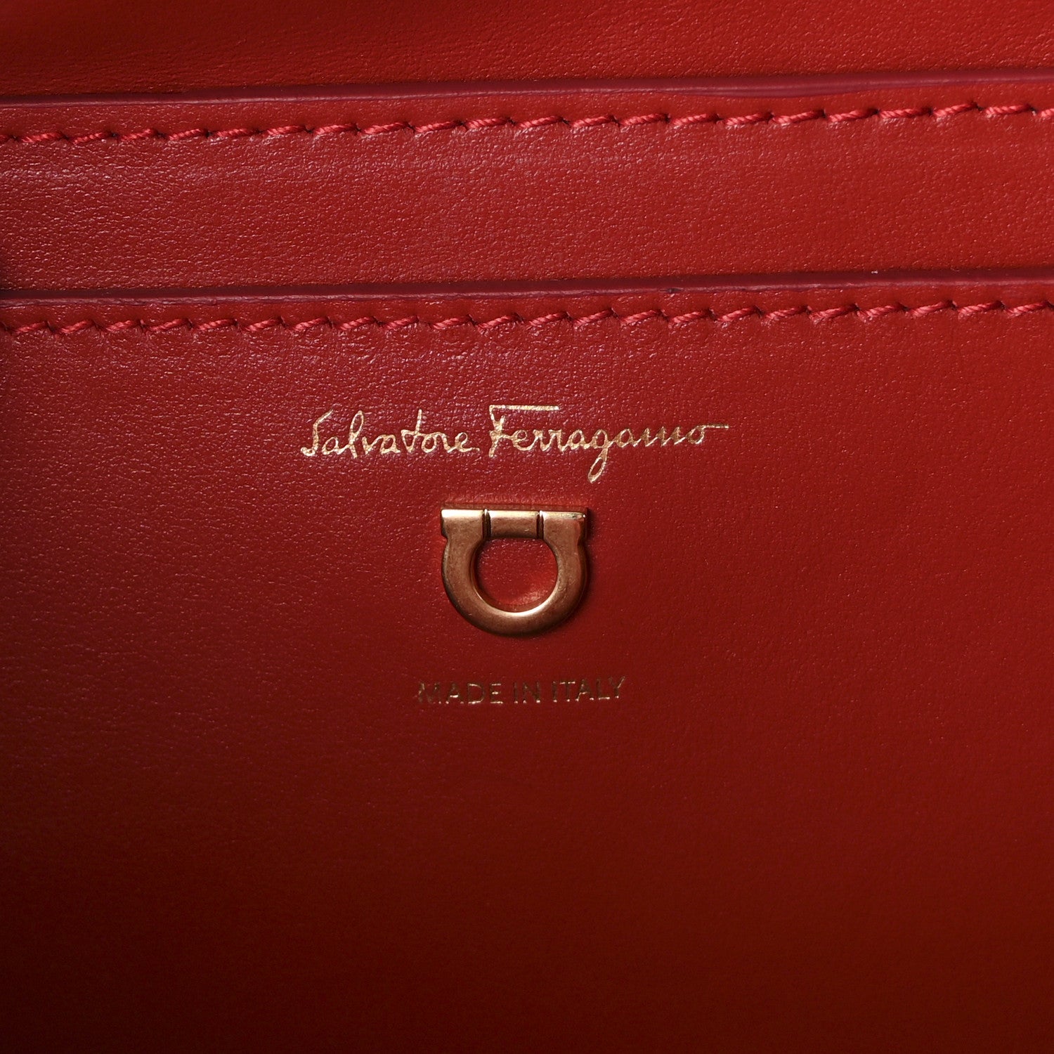 Salvatore Ferragamo Calfskin Quilted Gancini Camera Bag Red 6 of 9