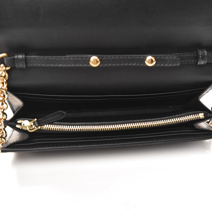 Burberry Grainy Calfskin Henley Wallet On Chain Black 5 of 7