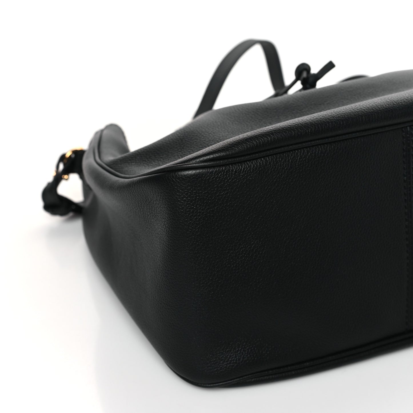 Grained Calfskin La Medusa Bucket Bag Black