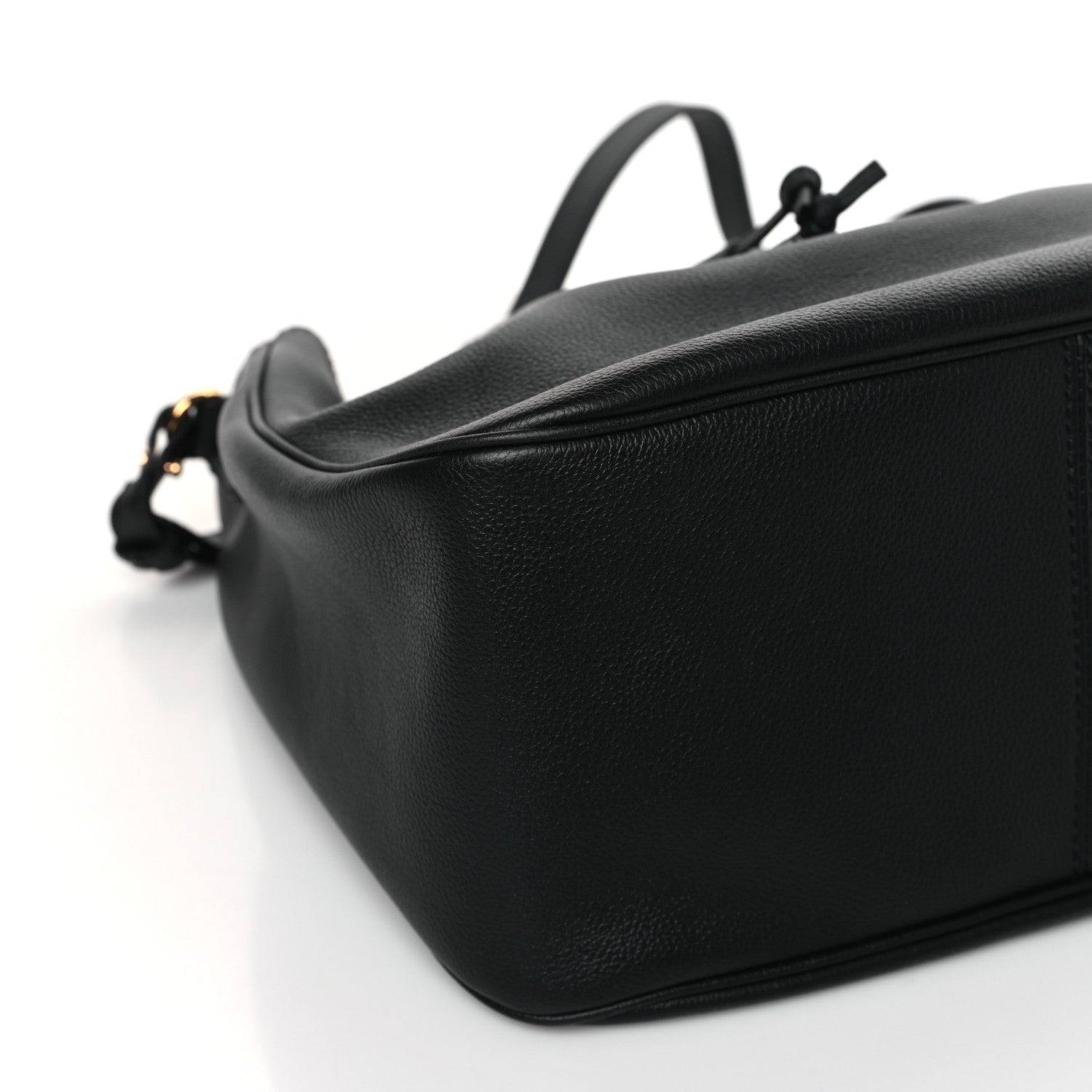 Versace Grained Calfskin La Medusa Bucket Bag Black 7 of 8