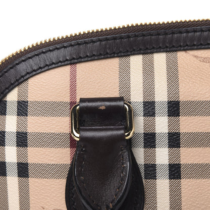Burberry Haymarket Check Small Orchard Bowling Bag Chocolate 12 of 13