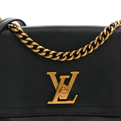 Louis Vuitton Grained Calfskin Lockme Chain Bag PM Black 8 of 10