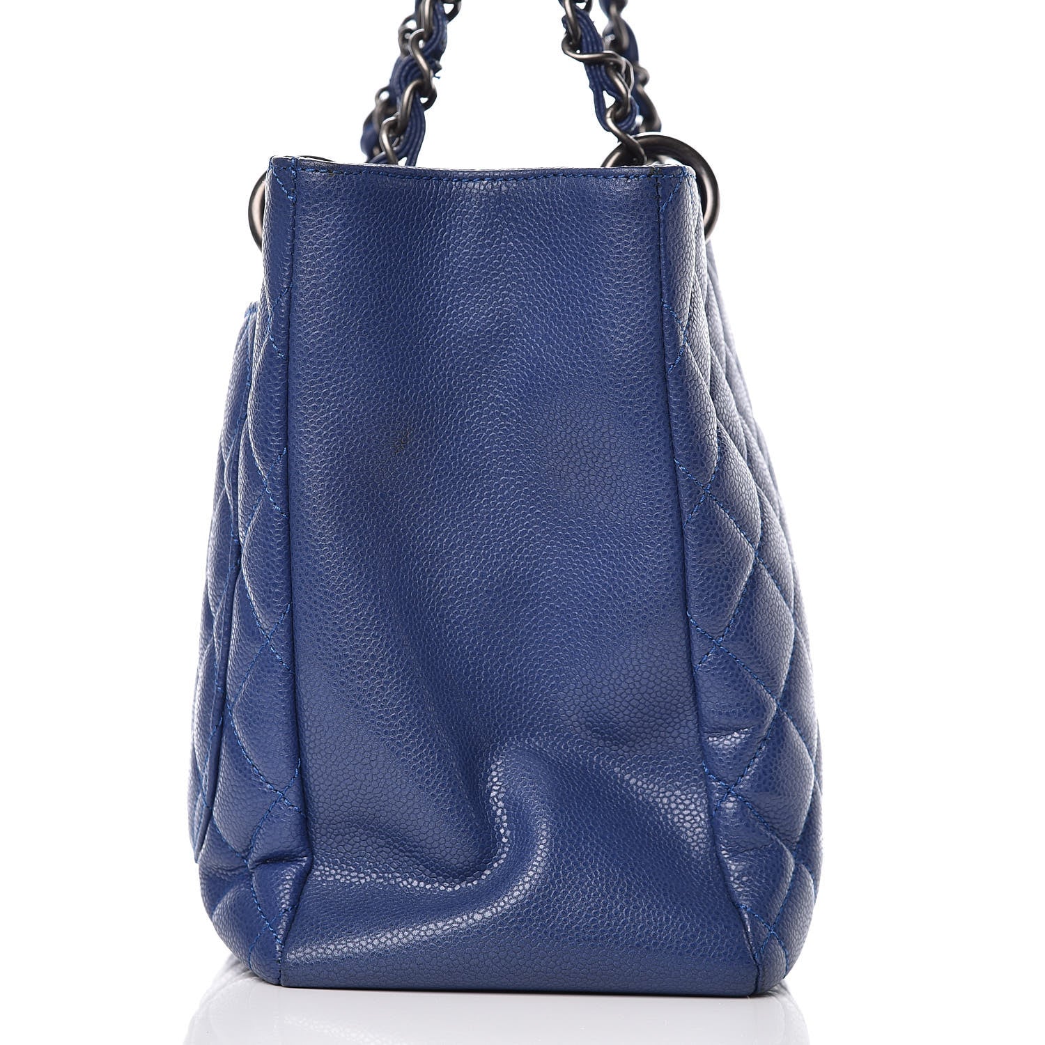 Chanel Caviar Quilted Grand Shopping Tote GST Dark Blue 11 of 12