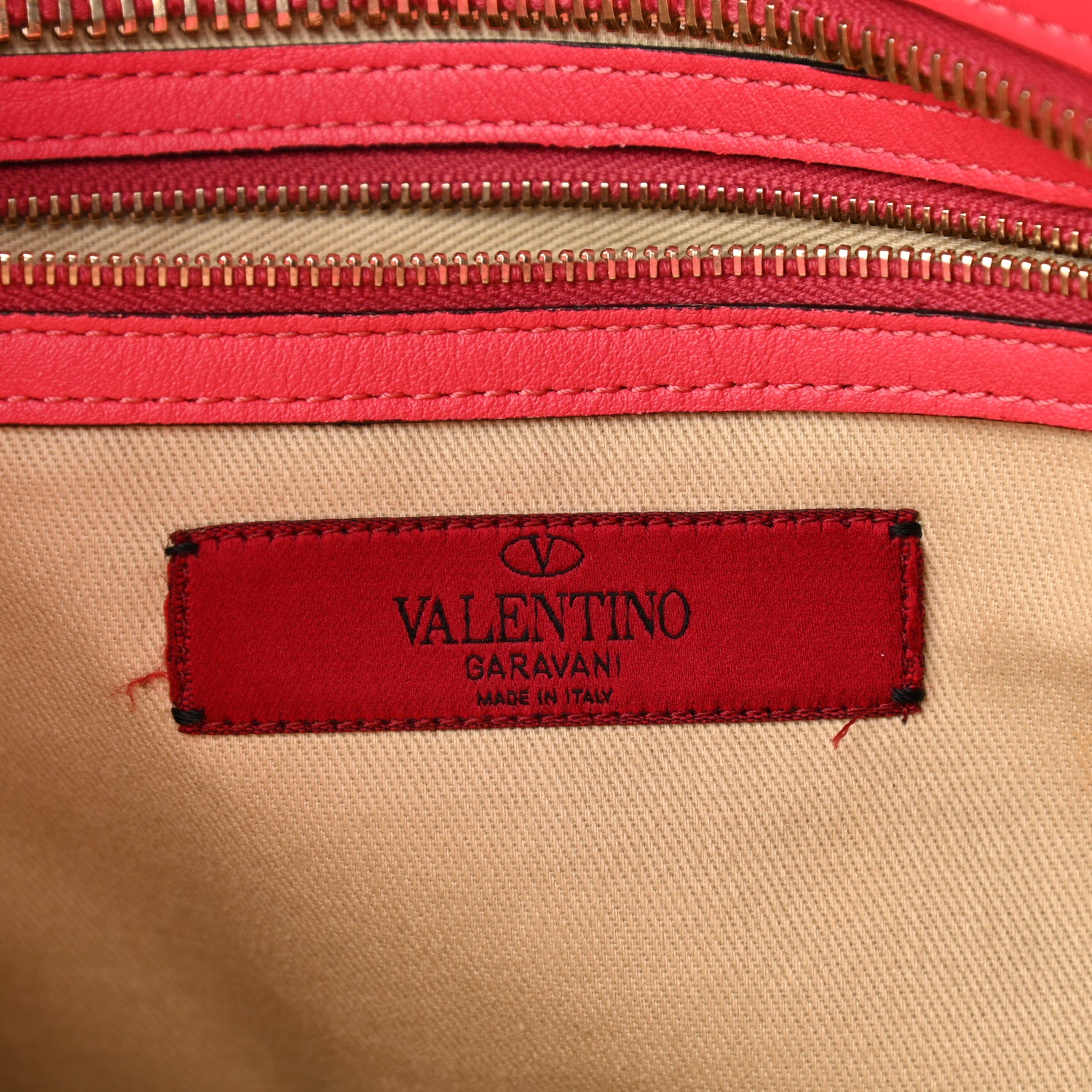 Valentino Garavani Vitello Rockstud Double Handle Tote Deep Rose 5 of 17